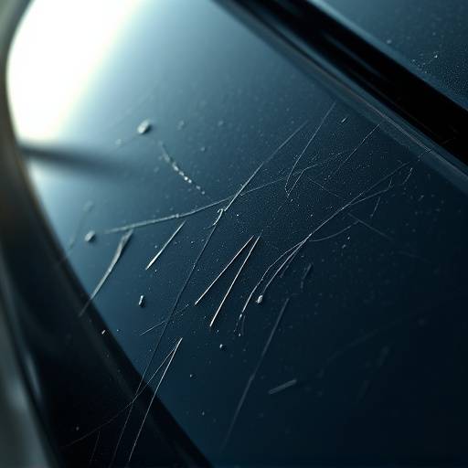 Before: Scratched and swirled car paint