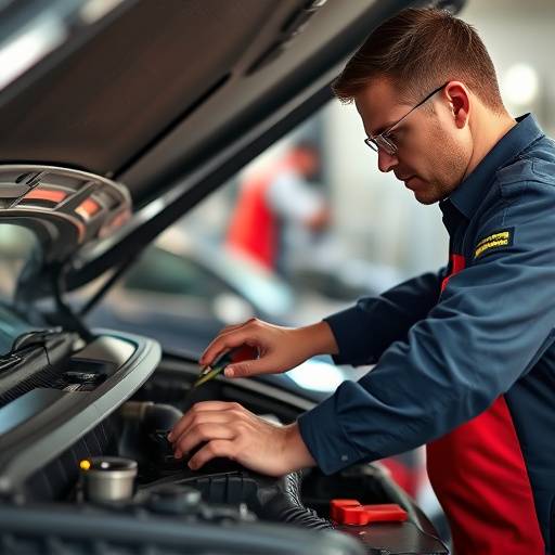 Mechanic checking fluid levels in a car engine
